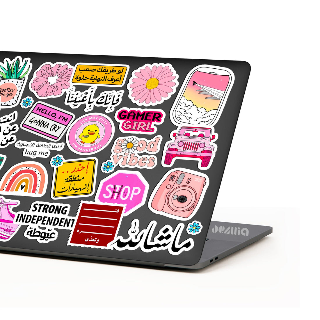Dezllia Laptop Stickers - SSL/08 - Girly Pink Collection - For Laptop Phone Computer