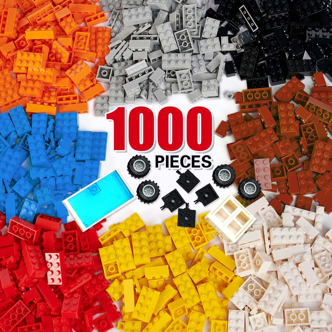 1000 Classic Building Blocks, Bricks Compatible with Lego Bricks, Building Blocks Box from 4 5 6 Years Girls Boys