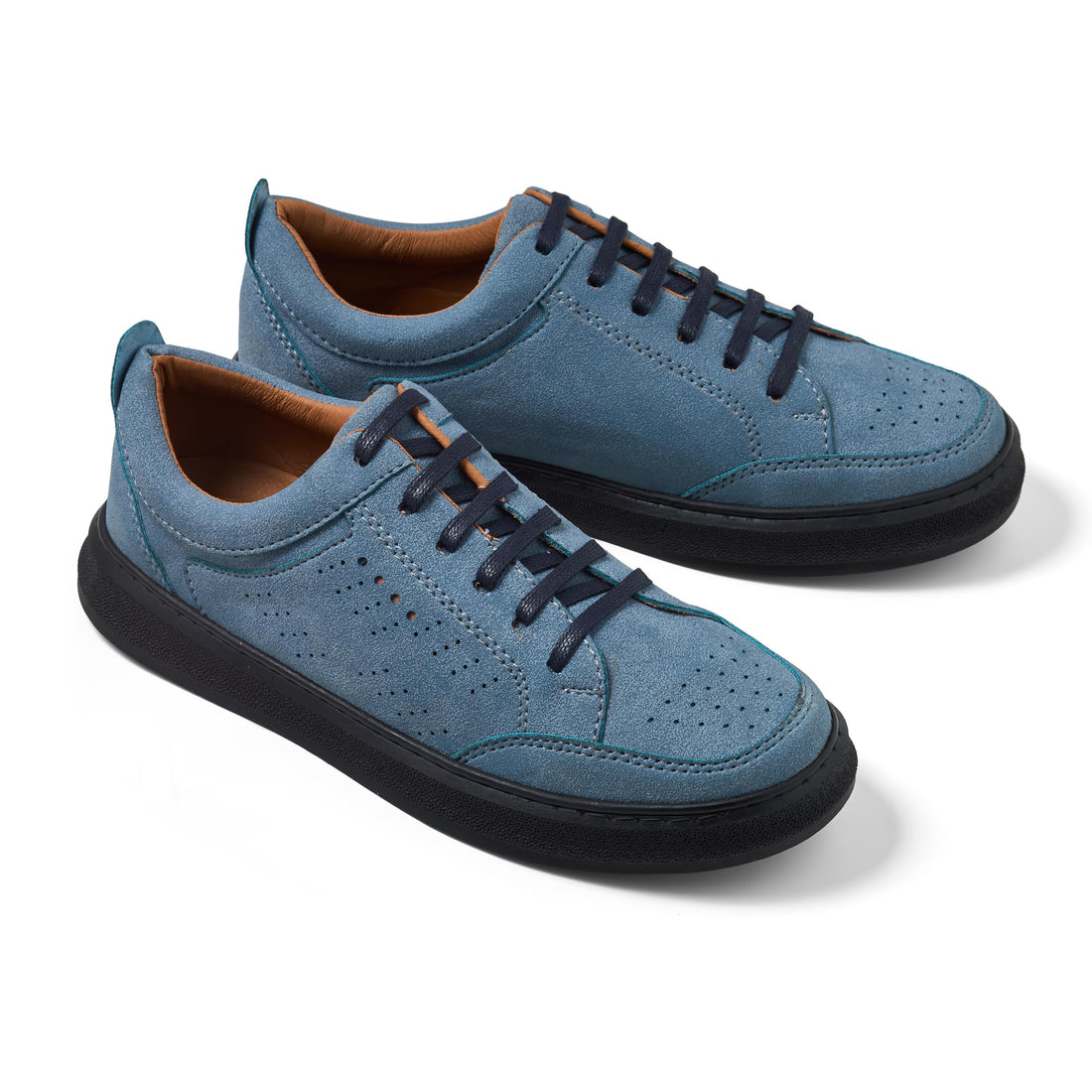 Men's Casual Sneakers – Faux Leather, Massage Insole, Natural Rubber Sole for Knee & Foot Comfort