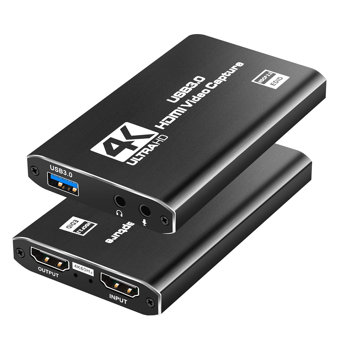 USB 3.0 to HDMI Game Capture Card,HDMI Capture Card 4K Ultra HD HDMI to USB 3.0 Record via DSLR Camcorder Action For HDTV PS4, Switch, Xbox One&Xbox 360 and More