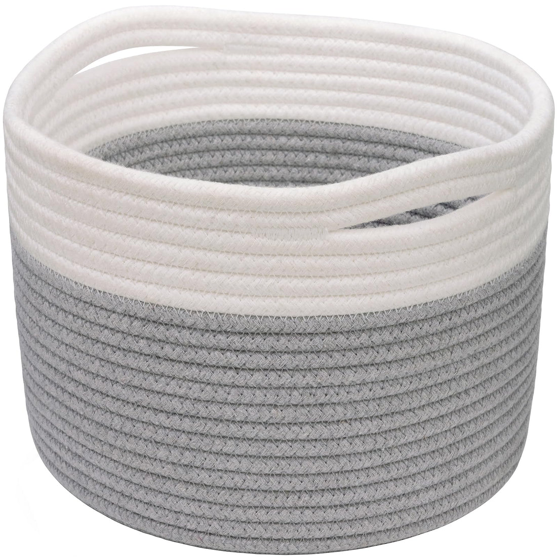 INDRESSME Small Cotton Rope Basket - Woven Storage Bin for Keys, Sunglasses, Toys, Wallet by Front Door, Remote Controls on Nightstand, Fruit in Kitchen, 9.4"Dx7.1"H