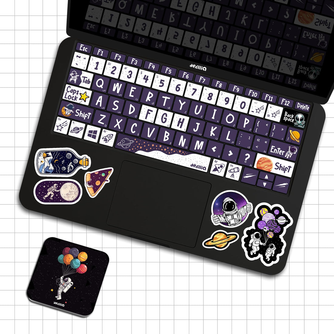 Keyboard stickers compatible with the majority of operating systems - Space style - SK/14