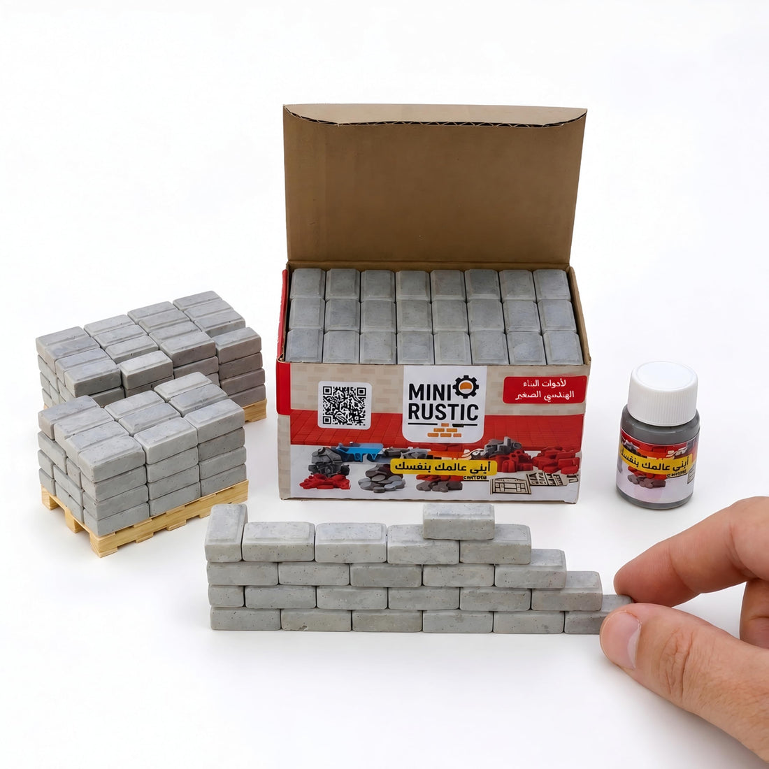 100PCS Mini Building Bricks Kit with Construction Mix – DIY Construction Blocks Set for Creative Crafts, Small Durable Building Blocks for Kids, Teens & Adults