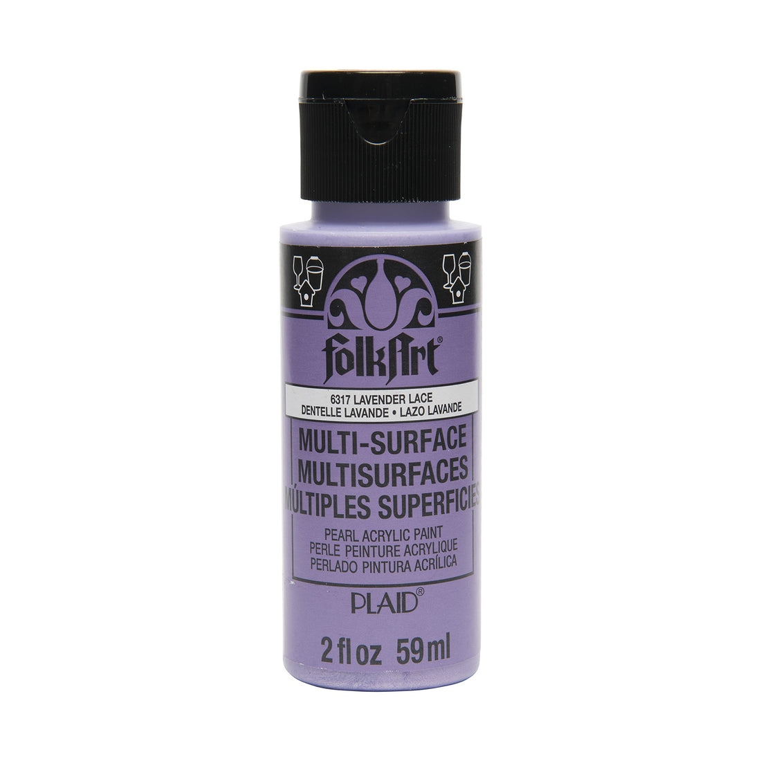 FolkArt Multi-Surface Paint in Assorted Colors (2 oz), Pearl Lavender Lace