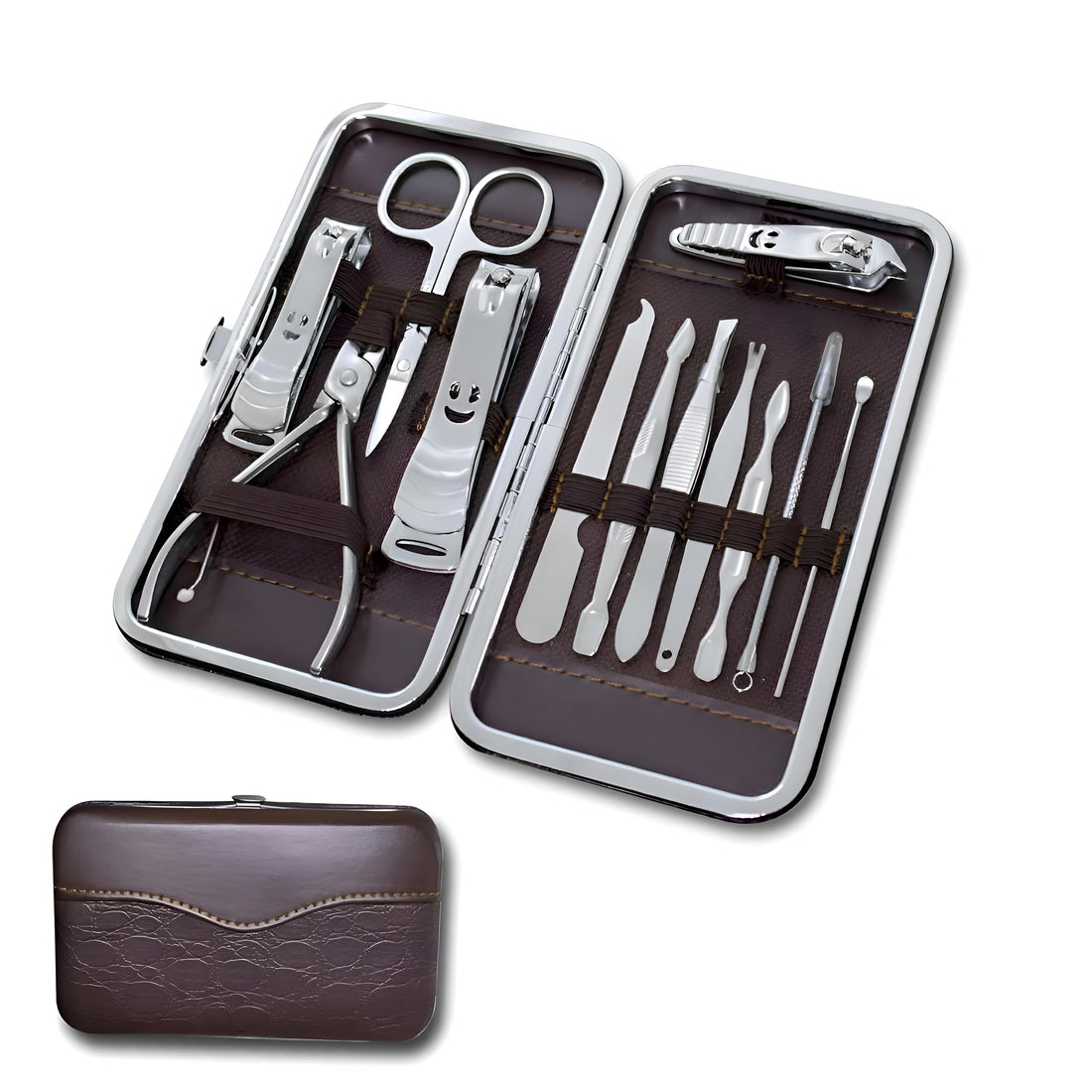 Manicure Set - Professional 12-Piece Stainless Steel Nail Care Kit with Luxury Travel Case for Pedicure and Grooming Needs at Home or Salon Use Today