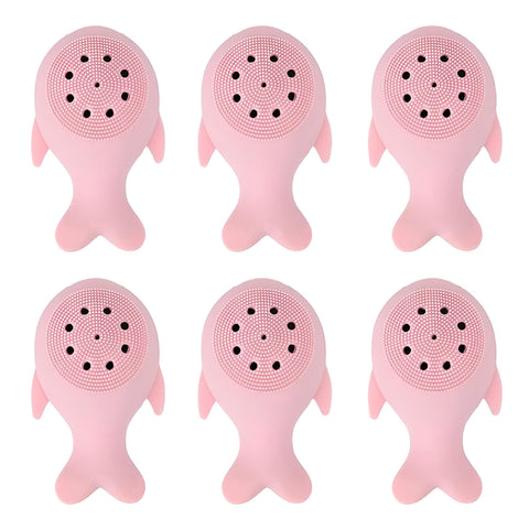 Face Cleanser - Whale-Inspired Silicone Exfoliating Brush for Deep Pore Cleaning and Relaxing Facial Massage, Promoting Smooth Texture and Lasting Fresh Radiance (6 piece of the color shown)