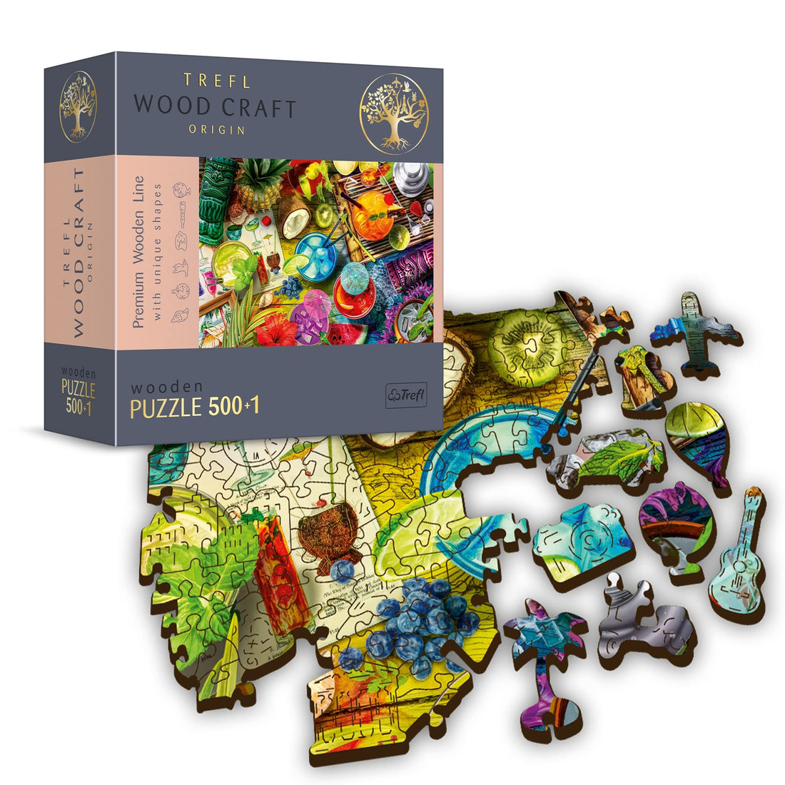 Puzzles - "500+1 Wooden Puzzles" - Colorful Cocktails