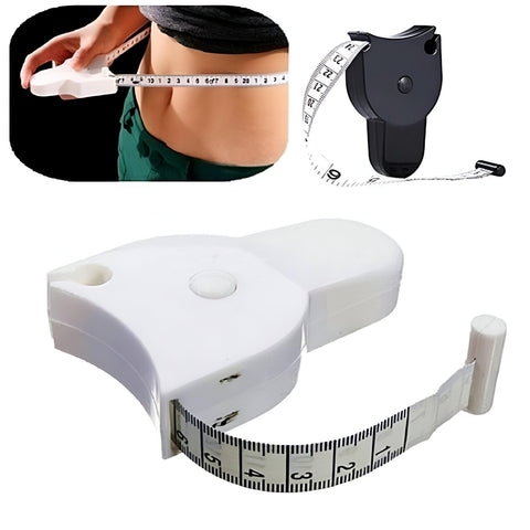 Retractable Body Measuring Ruler, Automatic Telescopic Tape and Ergonomic Design, Perfect Fitness Tape Measure for Accurately Measure Chest, Body Fat, Waist and Thigh(2 Rulers)