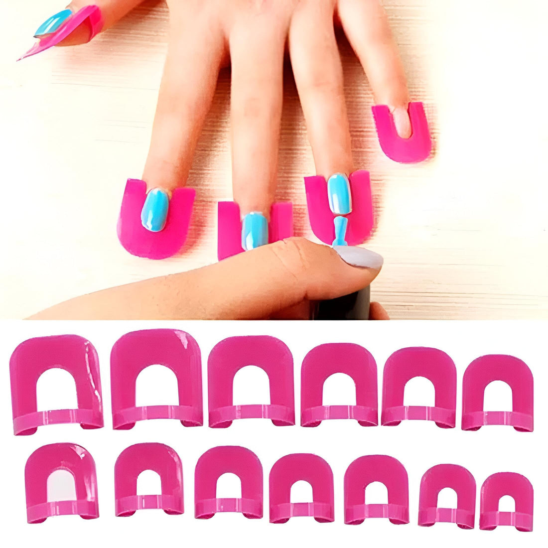 10 Pieces U Shape Nail Polish 10 Sizes Full Finger Cover Nail Polish Includes Spill Proof Stickers Perfect for Manicure Equipment and Nail Art Applications