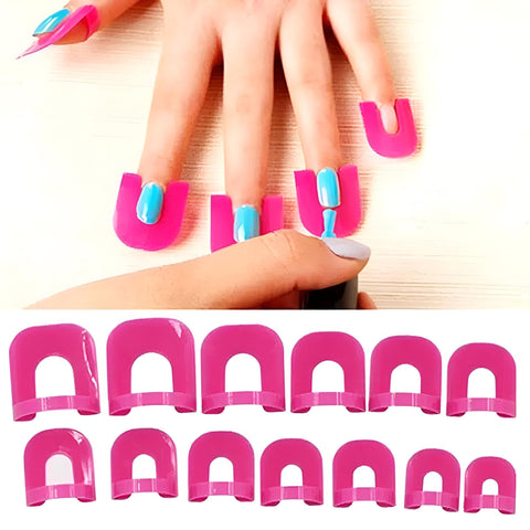 10 Pieces U Shape Nail Polish 10 Sizes Full Finger Cover Nail Polish Includes Spill Proof Stickers Perfect for Manicure Equipment and Nail Art Applications