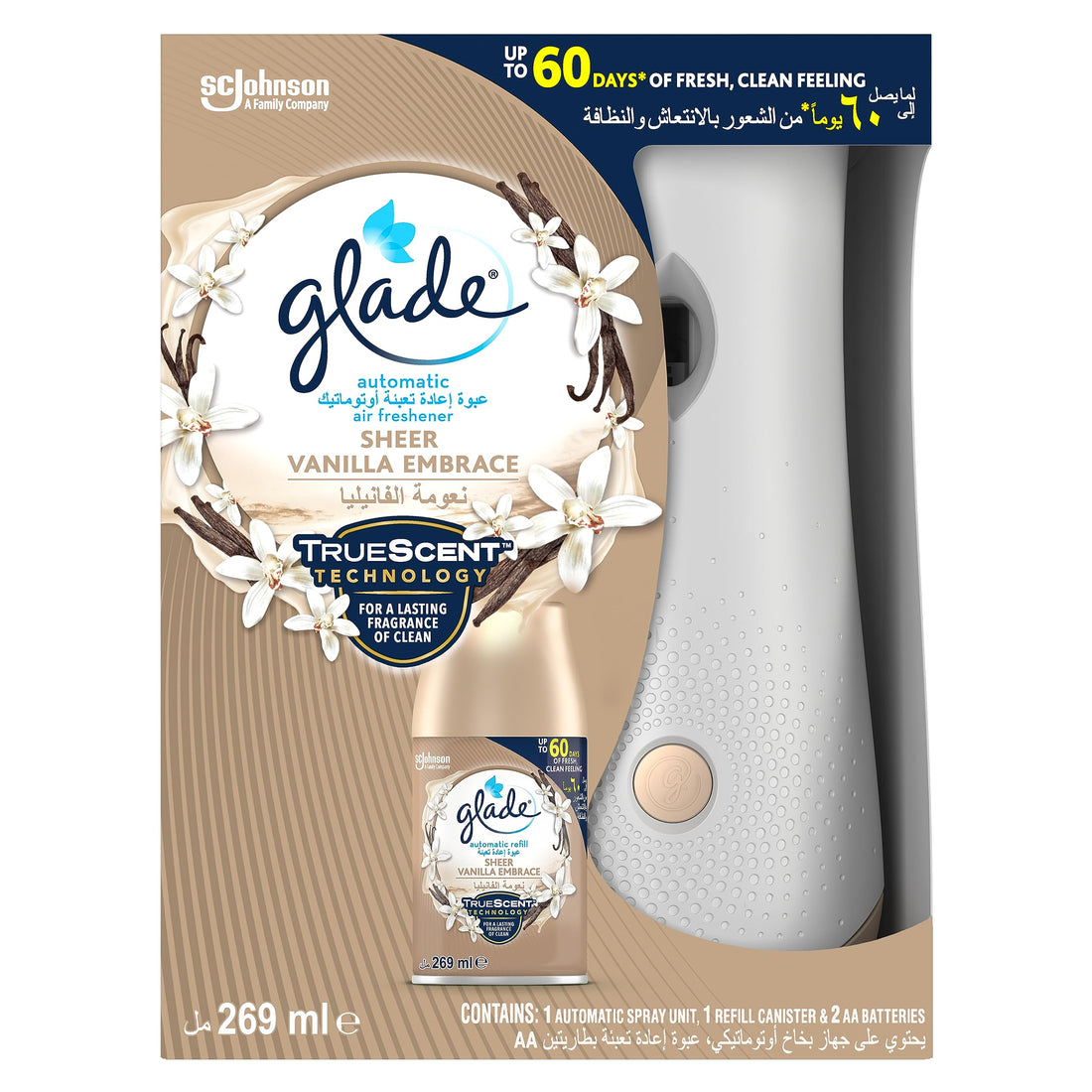 Glade Sheer Vanilla Embrace Automatic Spray Air Freshener - 269 ml