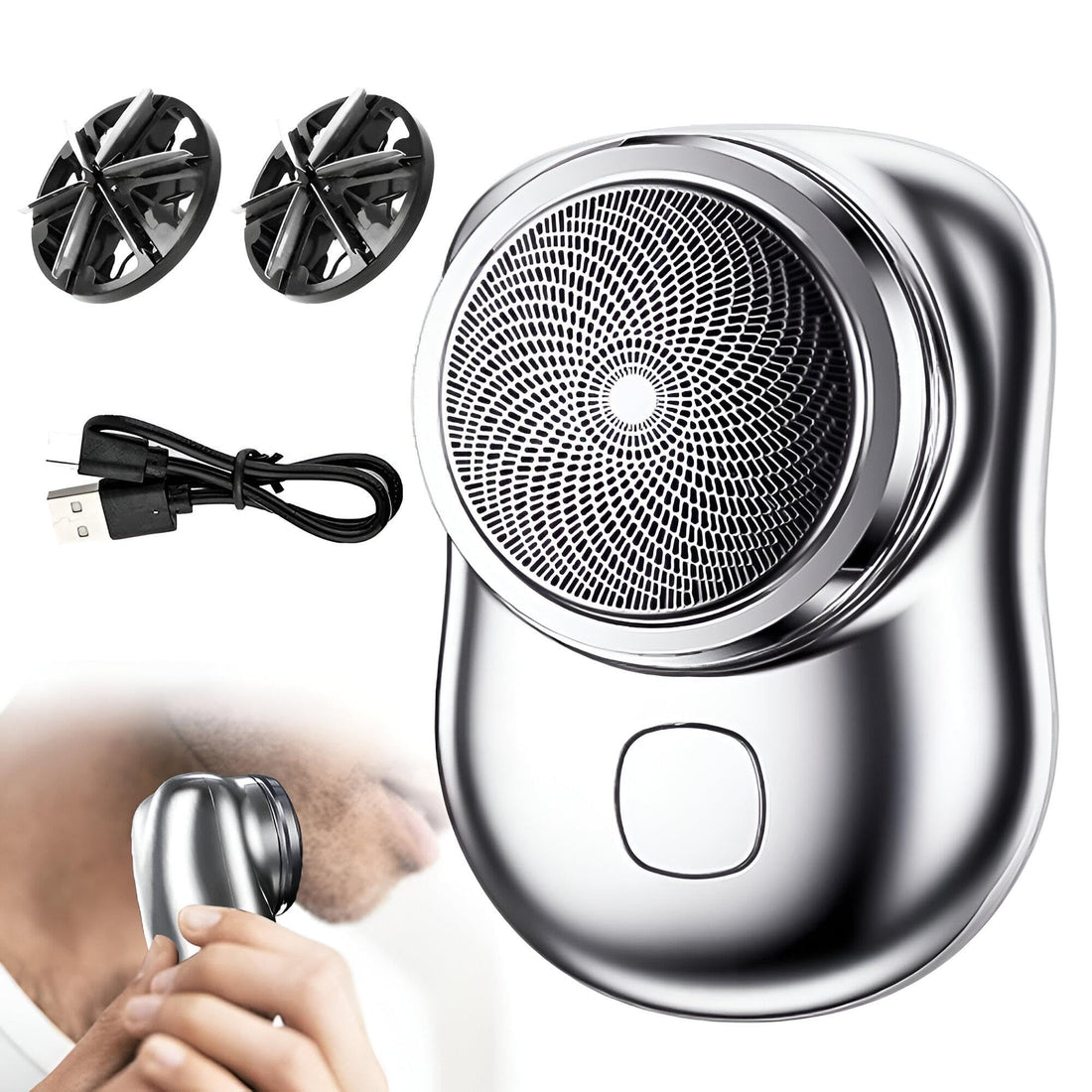 Compact Shaver - Stylish and Lightweight Electric Shaver for Men; Features One-Touch Operation, Perfect for Easy Personal Care Anywhere, Including Gifts.