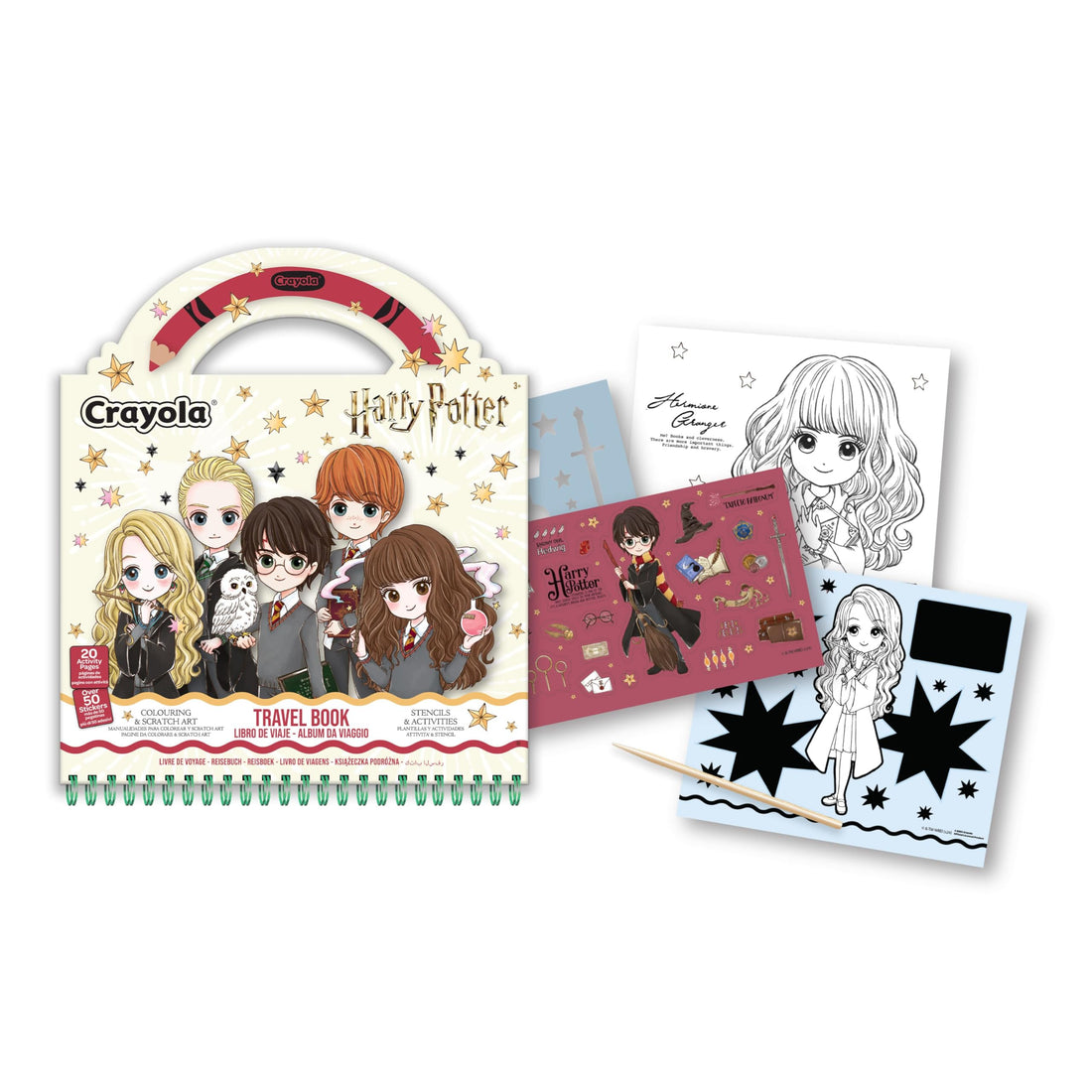 Crayola Harry Potter Coloring and Scratch Art Travel Book