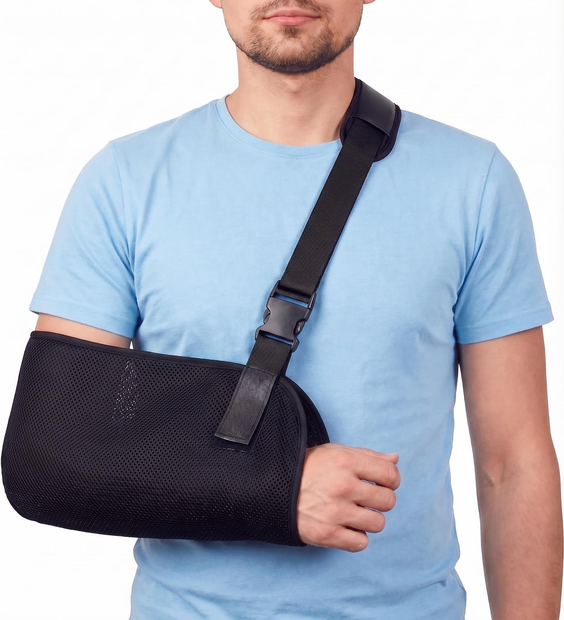 Healifty Arm Sling for Shoulder Injury - Lightweight@@ Breathable Shoulder Immobilizer for Men & Women - Ergonomic Adjustable Rotator Cuff Sling for Broken@@ Dislocated@@ Fracture & Strain