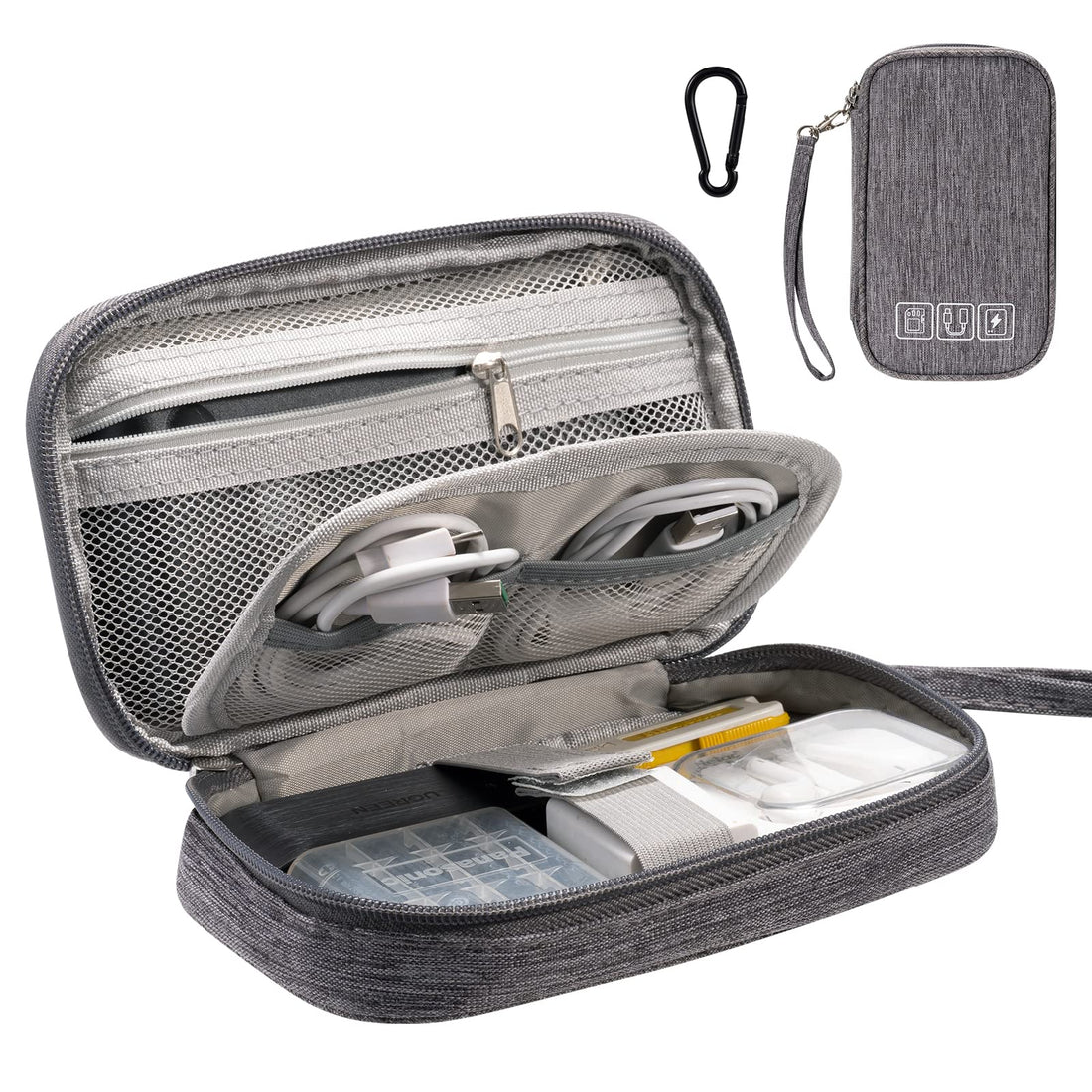 Electronics Organizer, OrgaWise Electronic Accessories Bag Travel Waterproof for iPad Mini, Kindle, Hard Drives, Cables, Chargers
