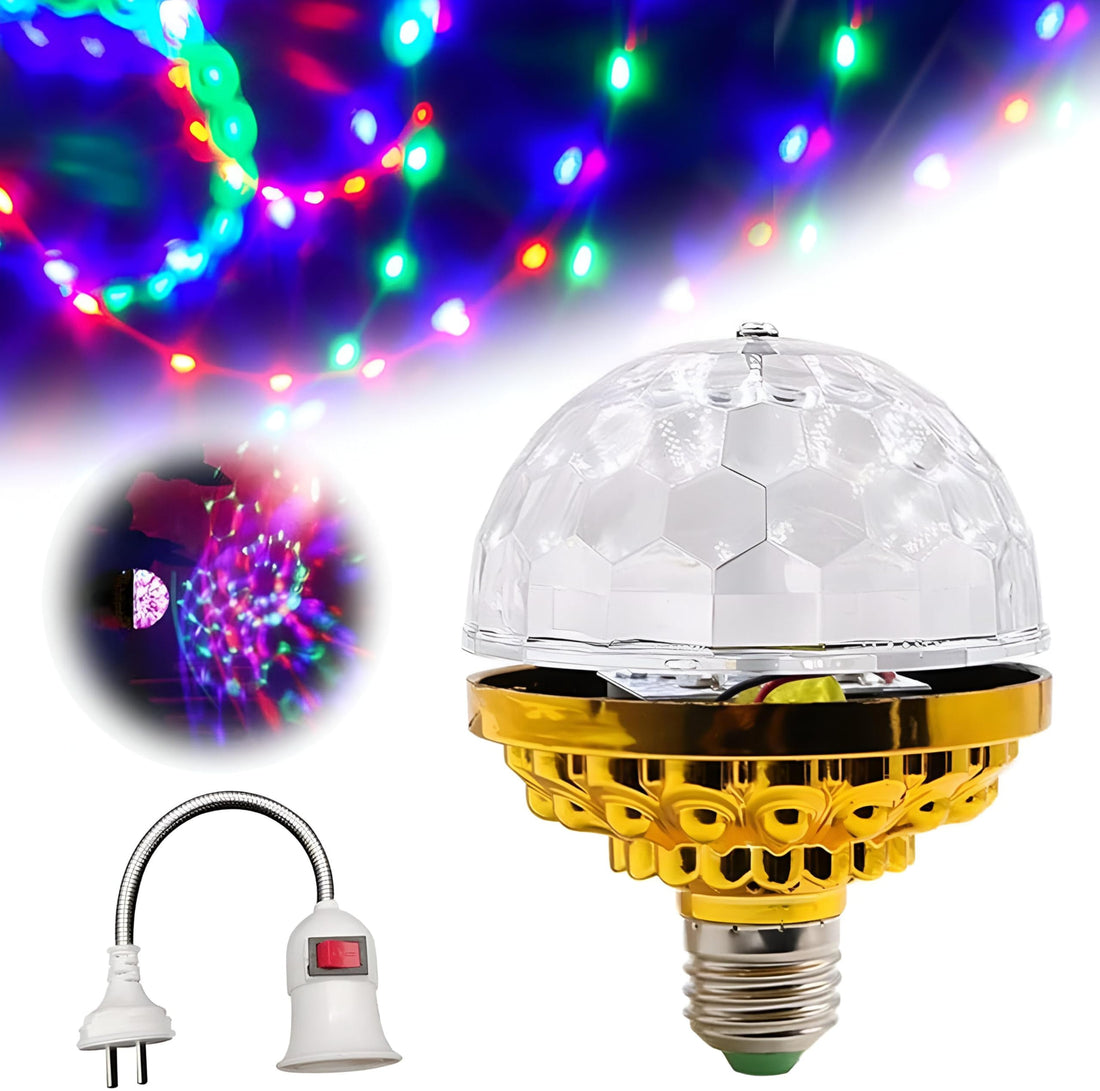 Colorful Rotating Magic Ball Lamp with Plugs - Modern technologies enhance the visual experience, make every occasion a special moment with bright colors that bring life to any space.