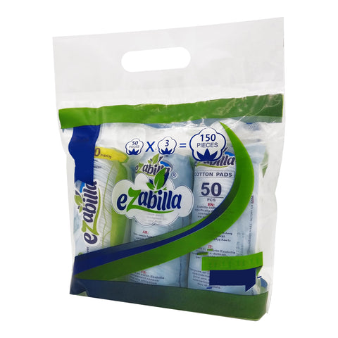 Ezabilla Makeup Remover Cotton Puds Promo Pack 3 Pcs X 50 Puds