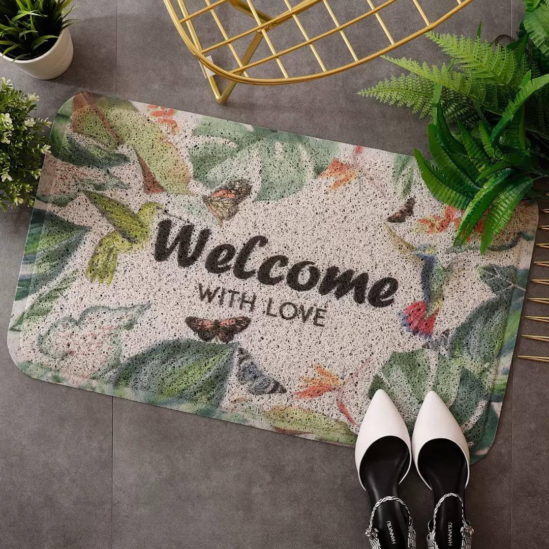 FASHION.HOME Stylish Welcome Mat for Apartment and Bathroom Door - Non Slip, Easy Wash, Premium Rubber, Elegant Design