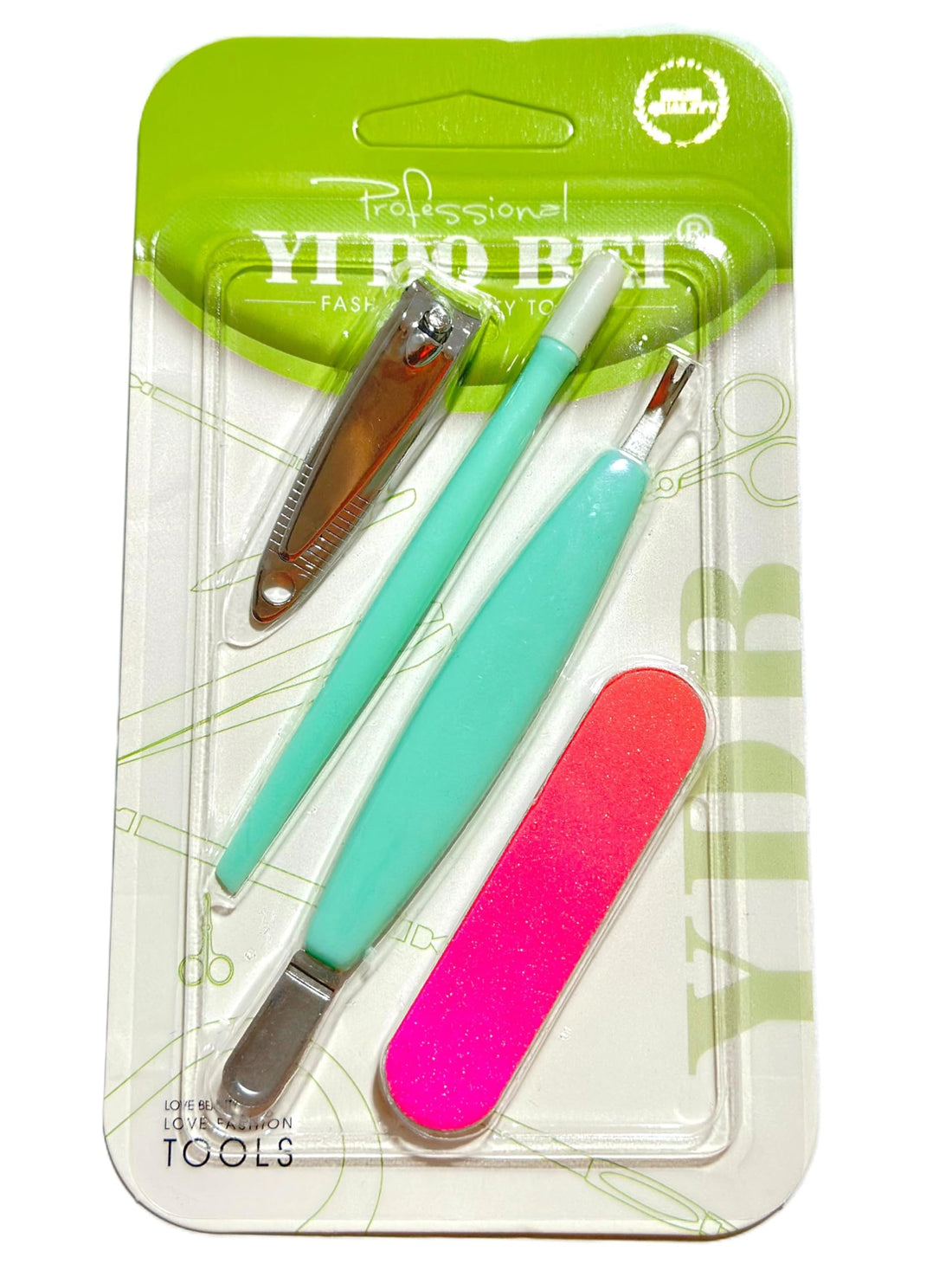 Manicure Set - Nail Clippers Set Of 4 Pieces, Professional Grooming Kit, Nail Tools For Men & Women (Mint Green)