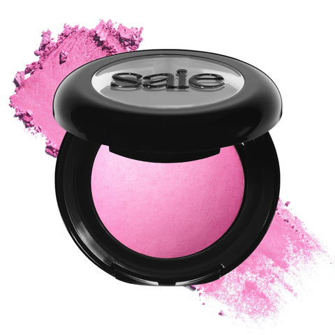 Saie SuperSuede Baked Blush - Talc-Free Powder Blush for All Day Wear - Enriched with Plant-Derived Squalane + Glycerin to Help Moisturize Dry Skin - Bella (0.1 Ounce)