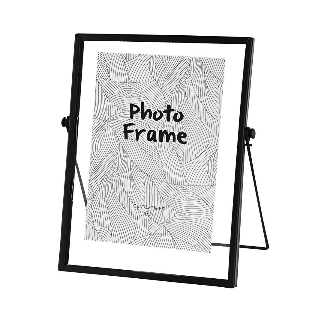 Photo frame-a multi-purpose decorative photo stand made of high-quality materials, offering a stylish double-glazed cover, a retractable support stand, and modern metal details (Model2 size 15 * 20)