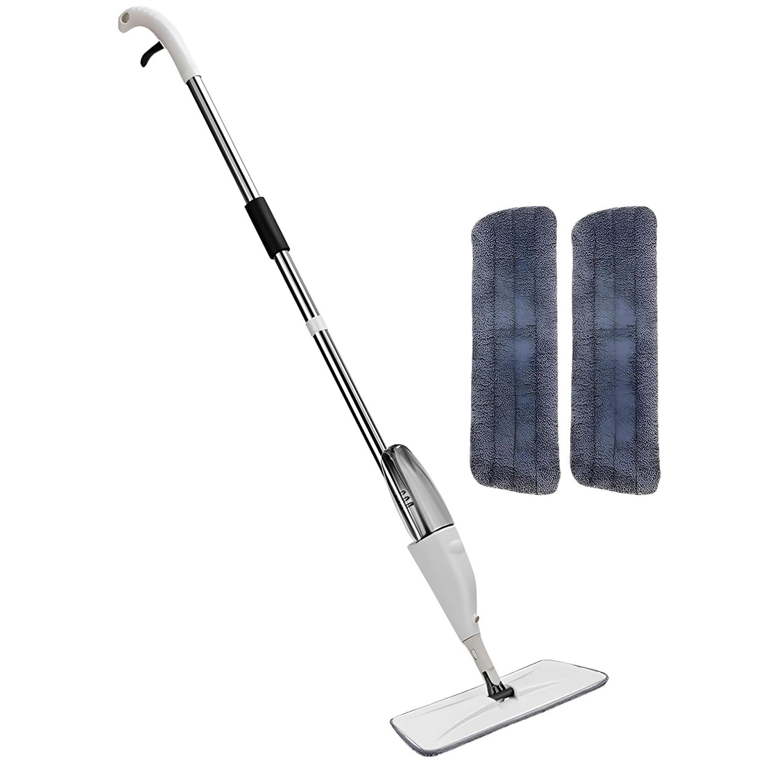 Floor Cleaner - Professional Spray Mop System with Durable Steel Handle, Includes 400ml Water Tank, 3 Washable Microfiber Pads, 360° Swivel Head for Easy Maneuvering on All Hardwood, Ceramic Surfaces