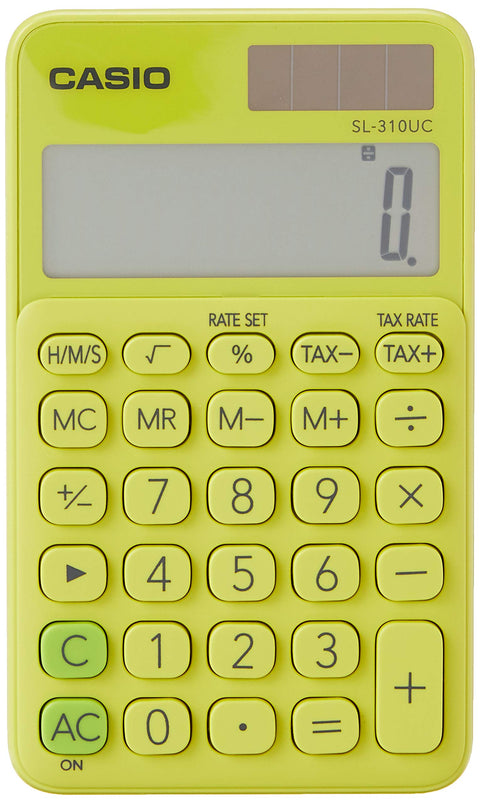 Casio sl-310uc-yg-n-dc portable digital calculator - yellow