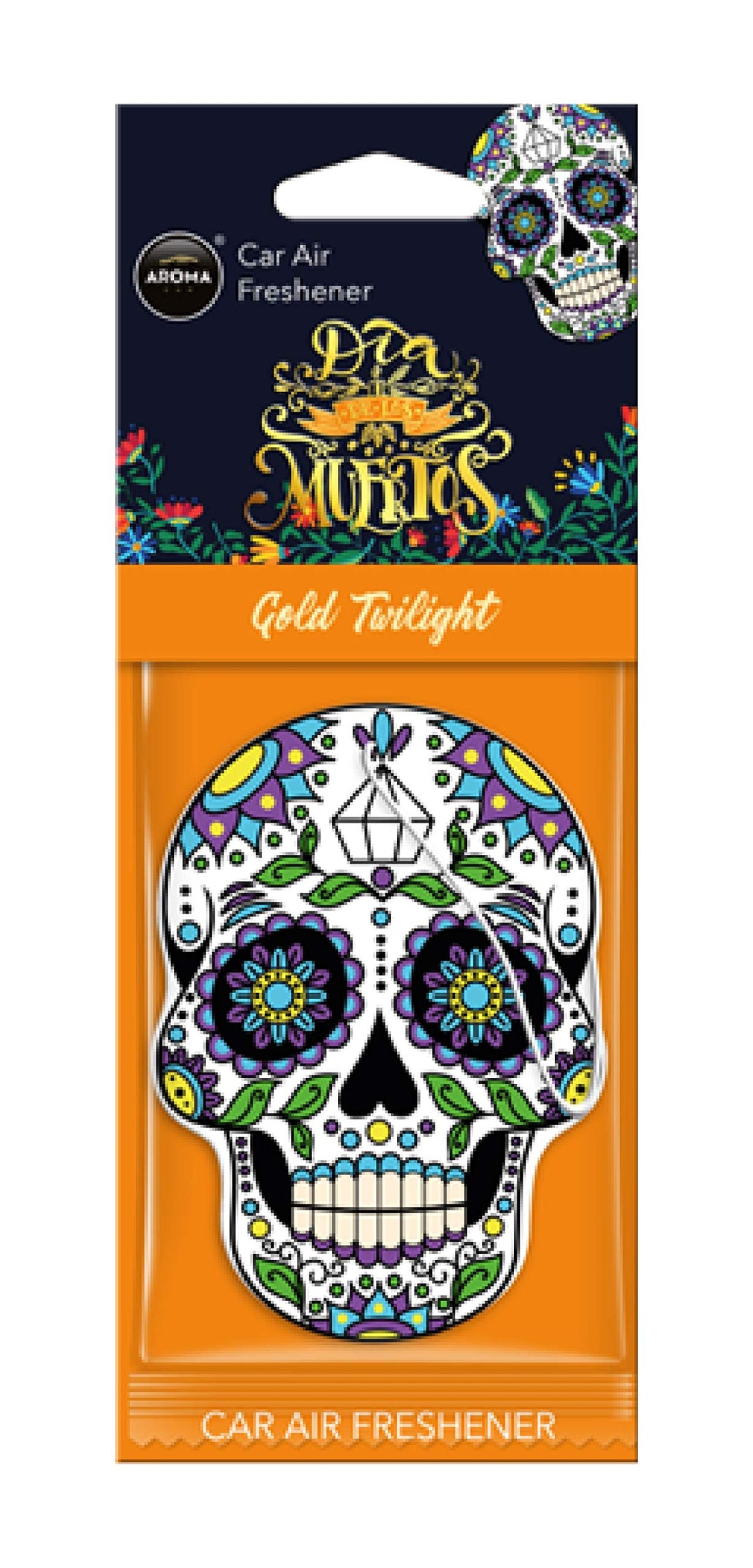 Muertos Gold Twilight: Premium Tattoo-Inspired Car Air Freshener