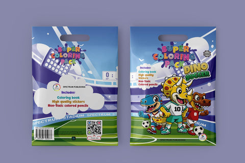 super coloring pack dino soccer