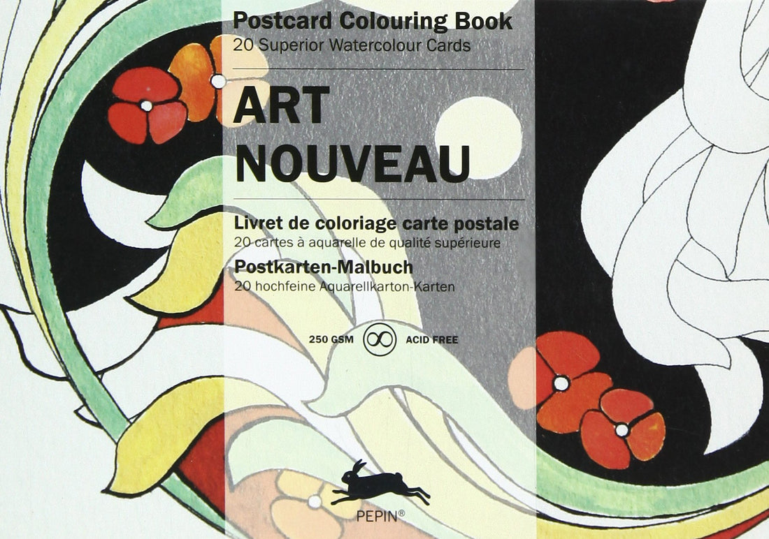 Pepin Press Art Nouveau: Postcard Colouring Book