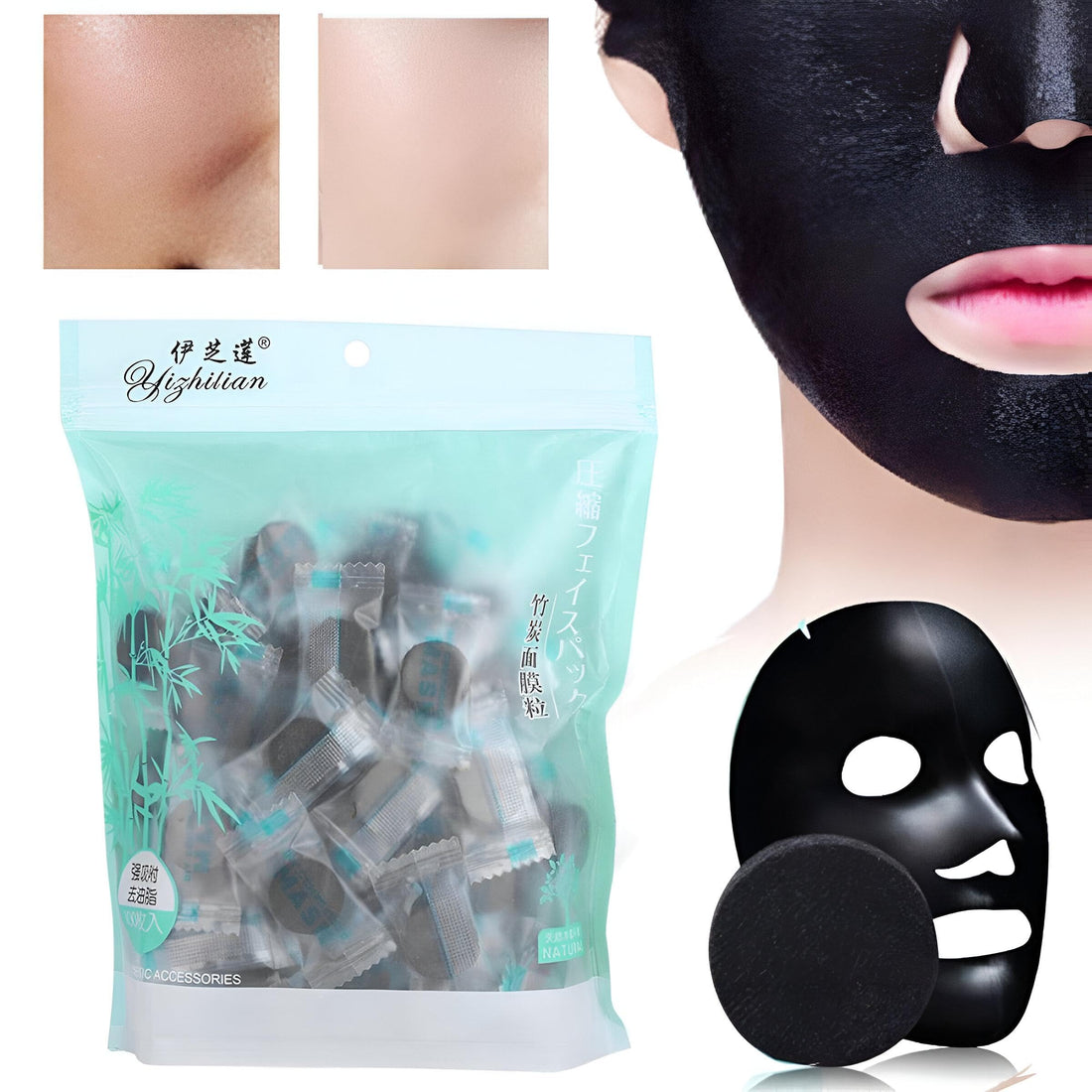 COTTON FACE MASK CAPSULES - Experience the magic of compressed capsules that become luxurious face masks when soaked, providing a soothing and rejuvenating treatment for your skin! (10 Capsules)