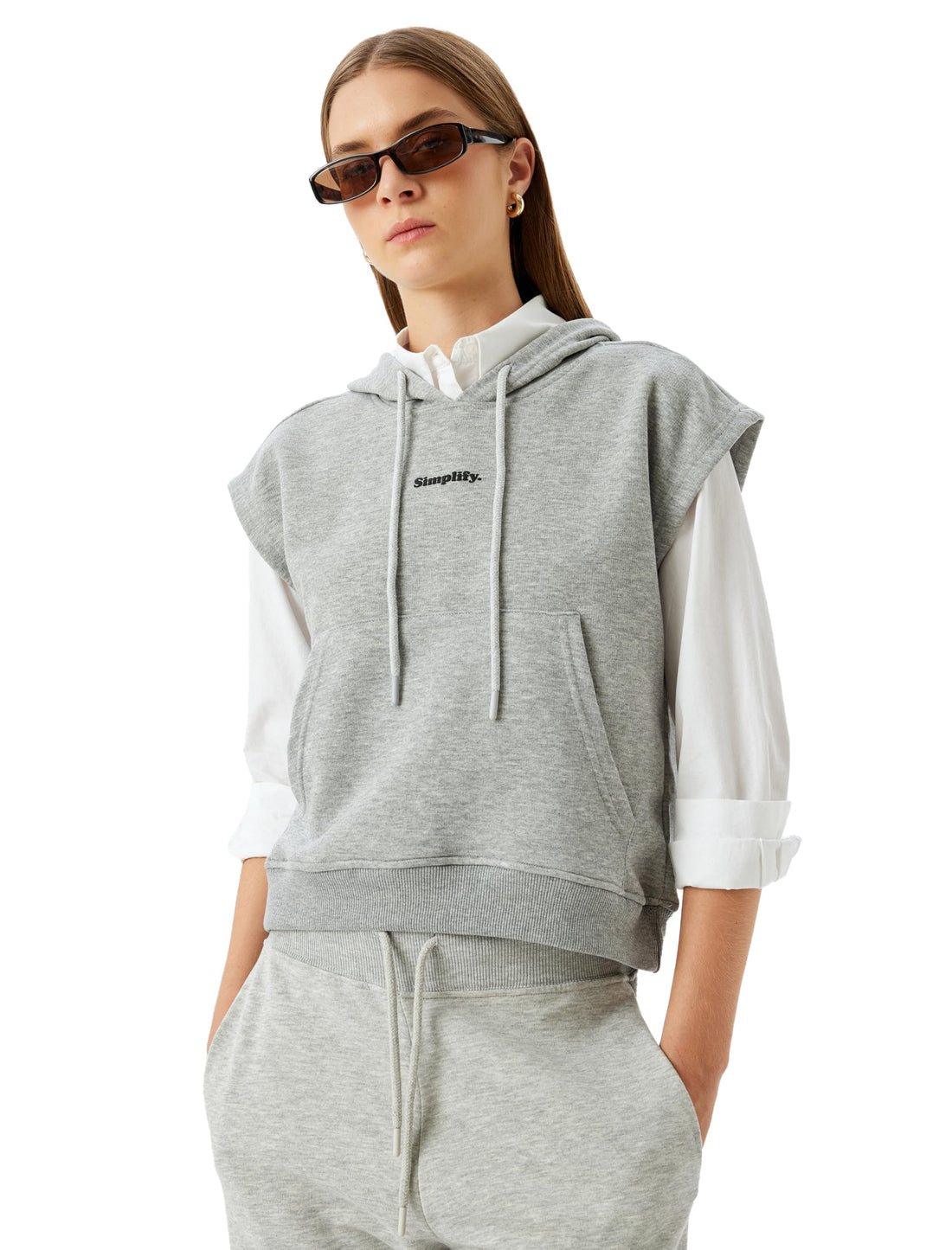 KOTON womens Sleeveless Sweatshirt Sweatshirt