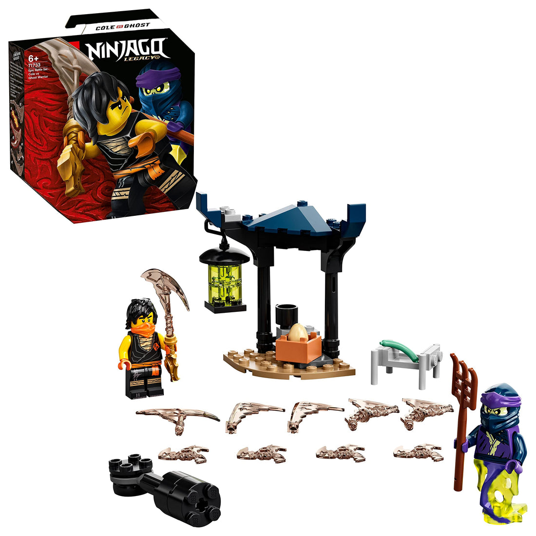 LEGO® 71733 NINJAGO Legacy Epic Battle Set – Cole vs. Ghost Spinner Playset with 2 Warrior Ninja Minifigures