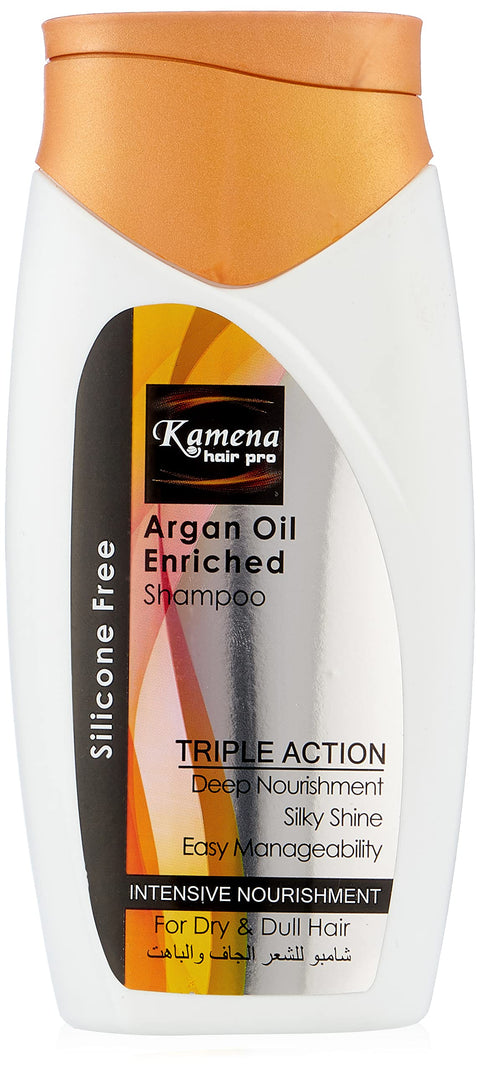 Kamena hair pro argan oil enriched shampoo for dry and dull hair - 250 ml