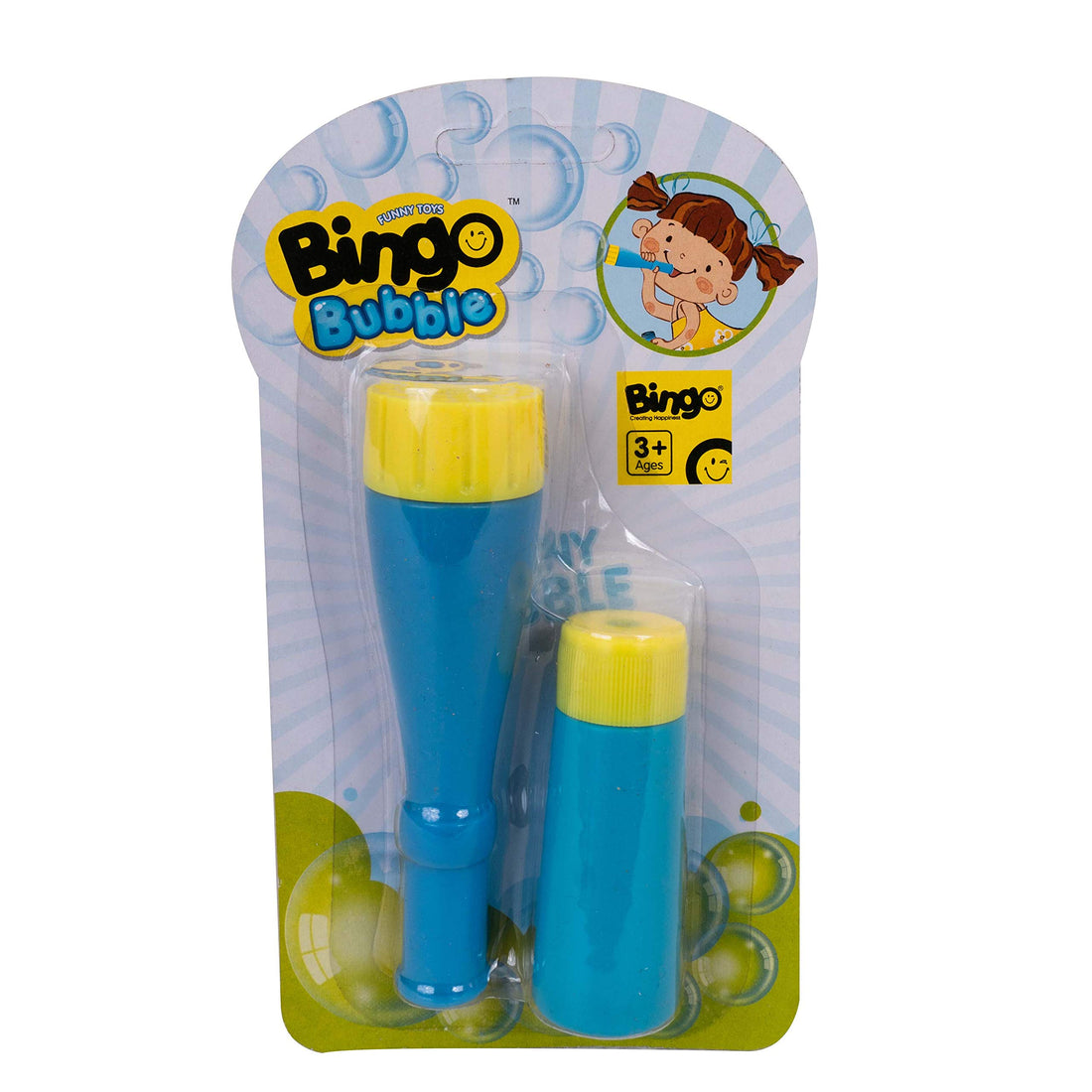 Bingo Bubble Bottle Toy, Blue