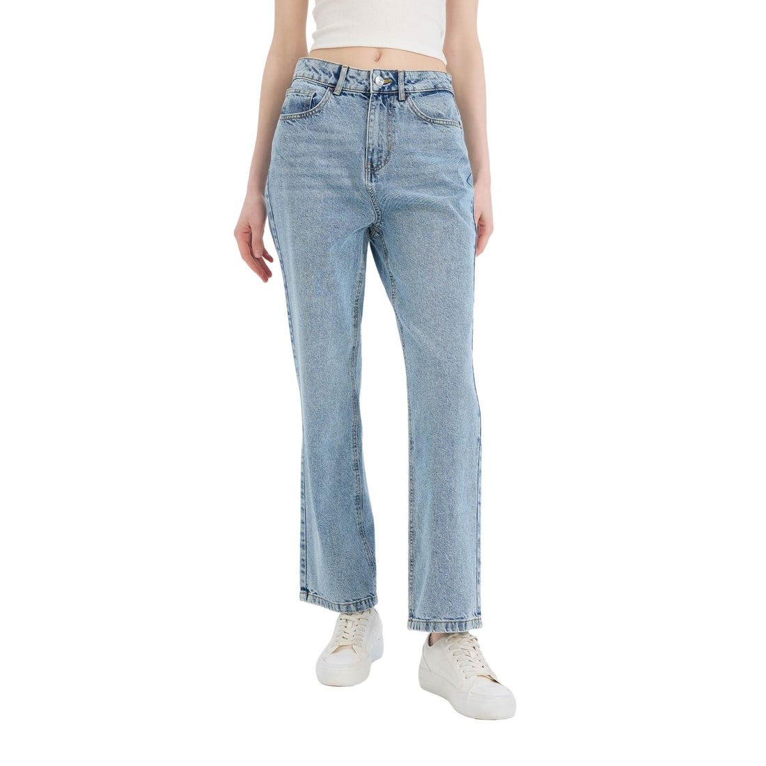 DeFacto Womens Straight Fit Special Collection Denim Trousers D9422AX Trousers
