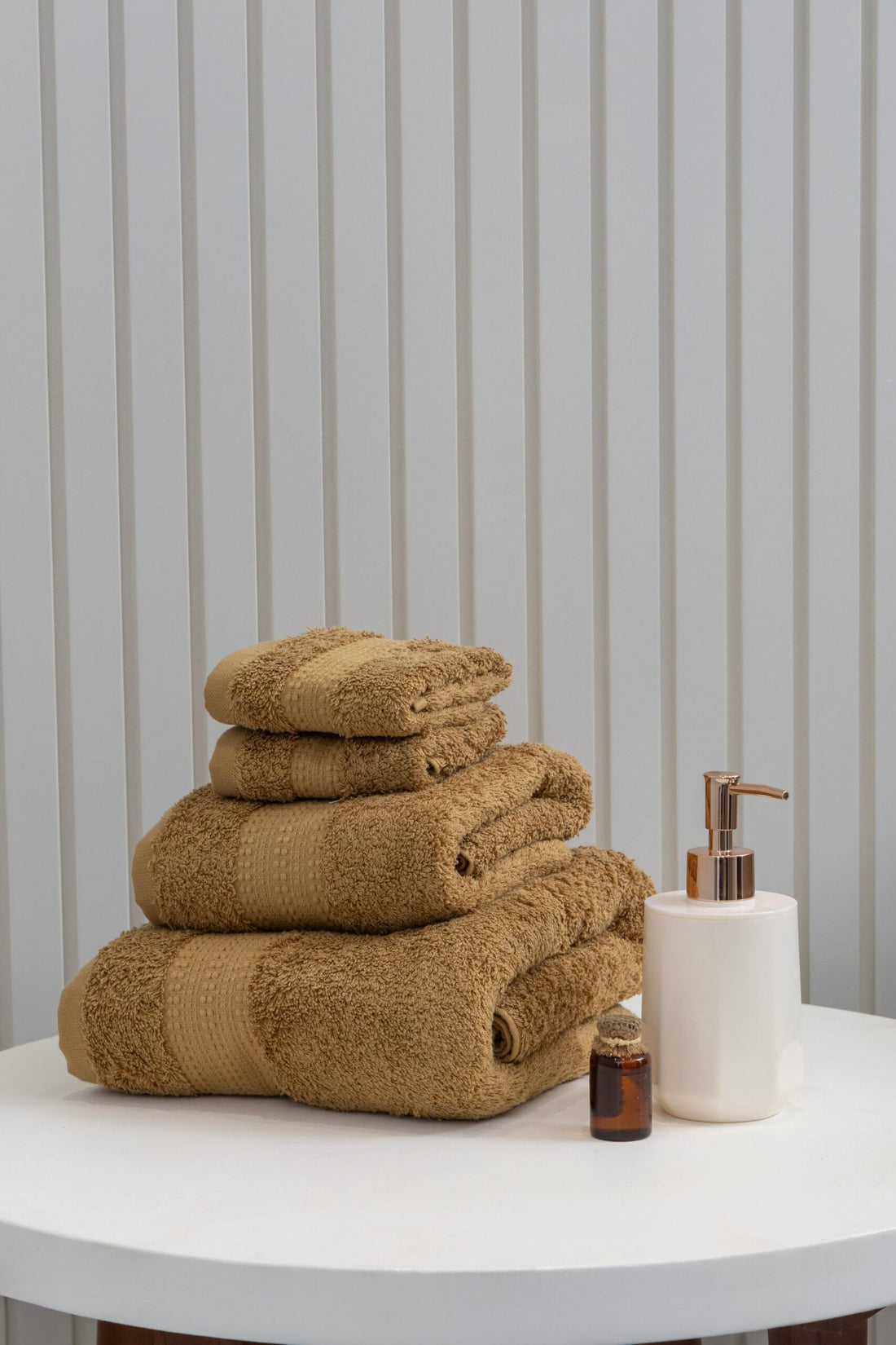 nit - Dijon Brown Towel Set -Solid (650 GSM) 100% Egyptian Cotton