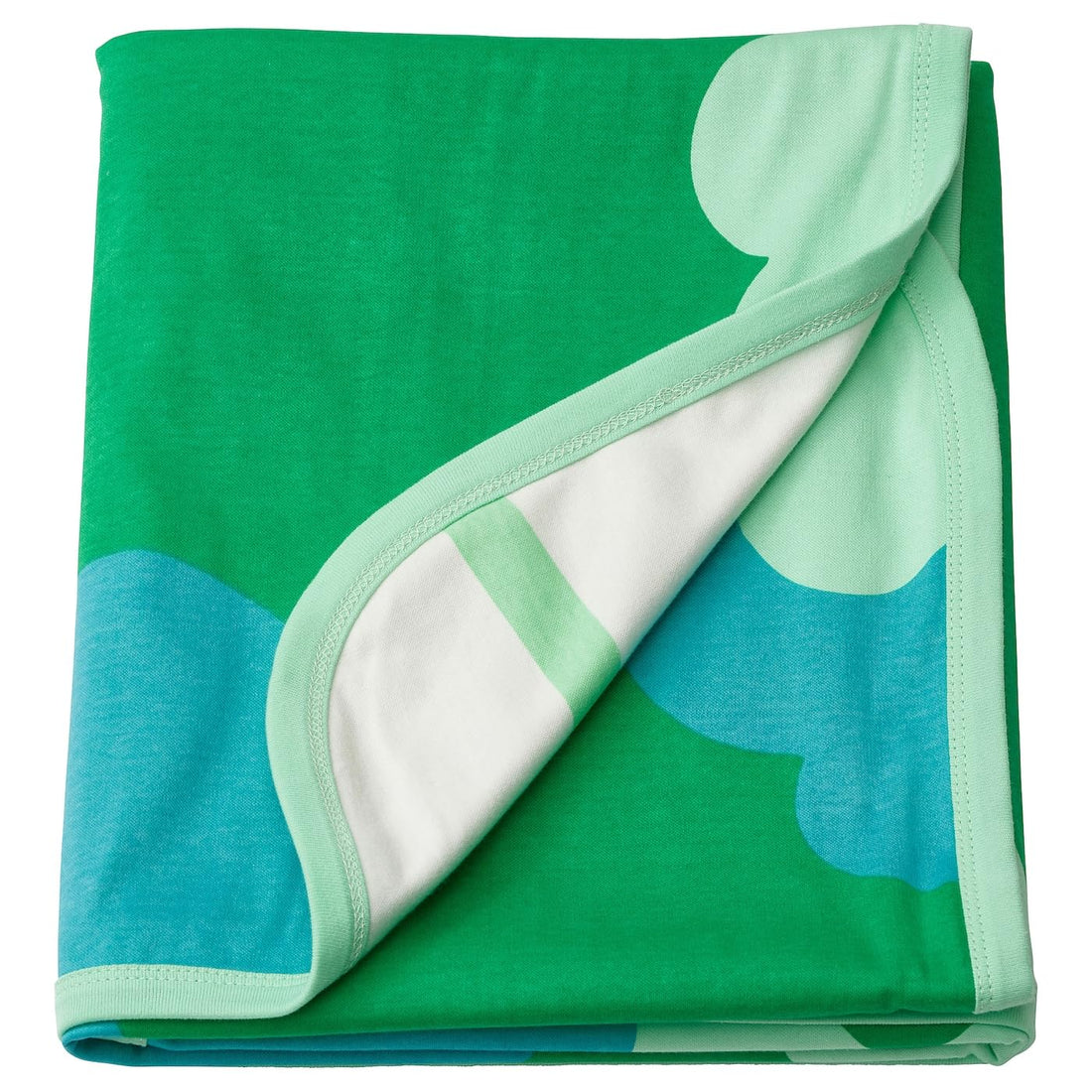 IKEA GRÖNFINK Baby Blanket, Green Tree Pattern, 80x100 cm, 100% Cotton