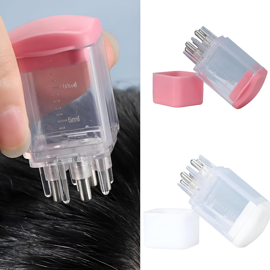 Scalp Oil Applicator with Integrated Massager - Perfect Diffuser Bottle for Combing and Applying Essential Oils on Hair Roots, Promoting Healthy Hair Growth, Scalp Care