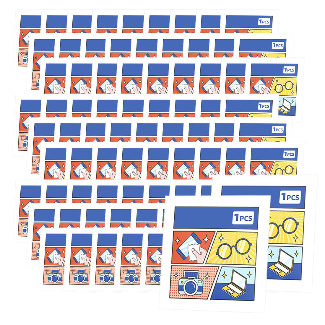 NALACAL 100Pcs Disposable Eyeglass Cleaning Wipes - Portable Anti-Fog Lens Wipes for Glasses, Cameras, Cell Phones & More - Individually Wrapped for On-The-Go Use