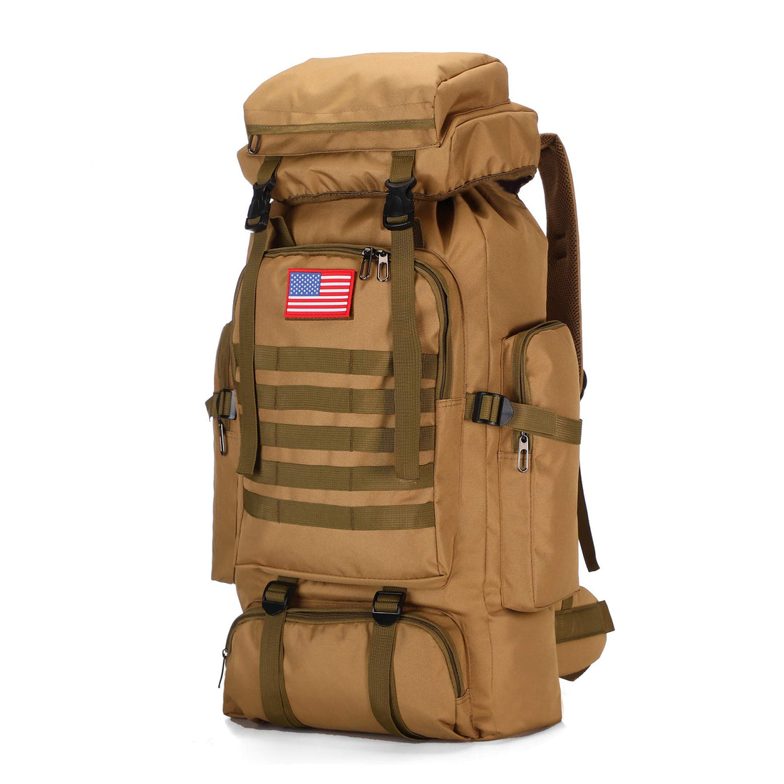 70L Camping Hiking Military Tactical Backpack Outdoor Water-Repellent Adjustable Sport Bags