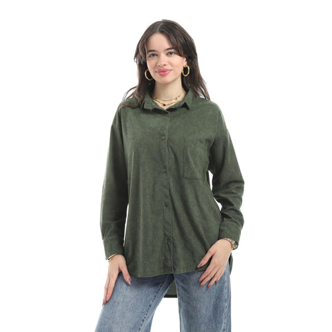 Classic Button-Down Shirt, Women's Long Sleeve, Relaxed Fit, VELVET