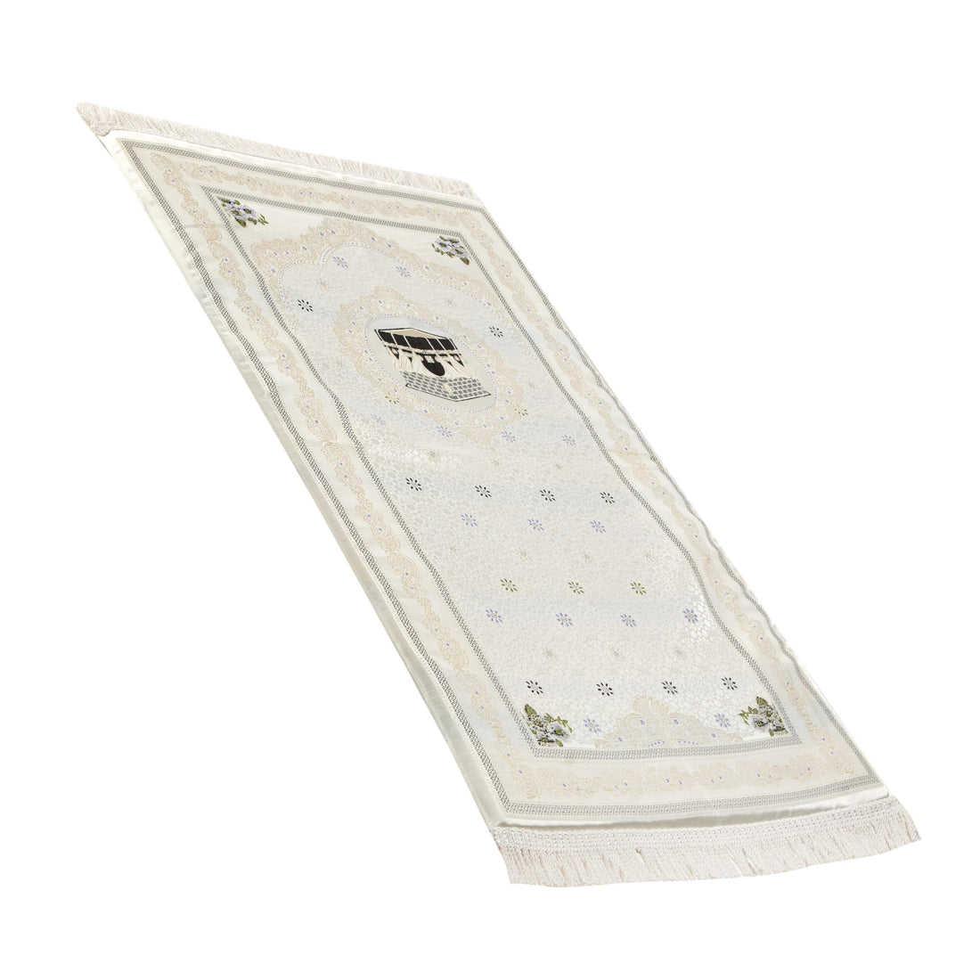 Goblin Prayer Rug Luxury Jakar and Sirma Yarn, Kaaba Design, Size 120 x 70 cm, High Quality and Elegant Islamic Design (Mauve)
