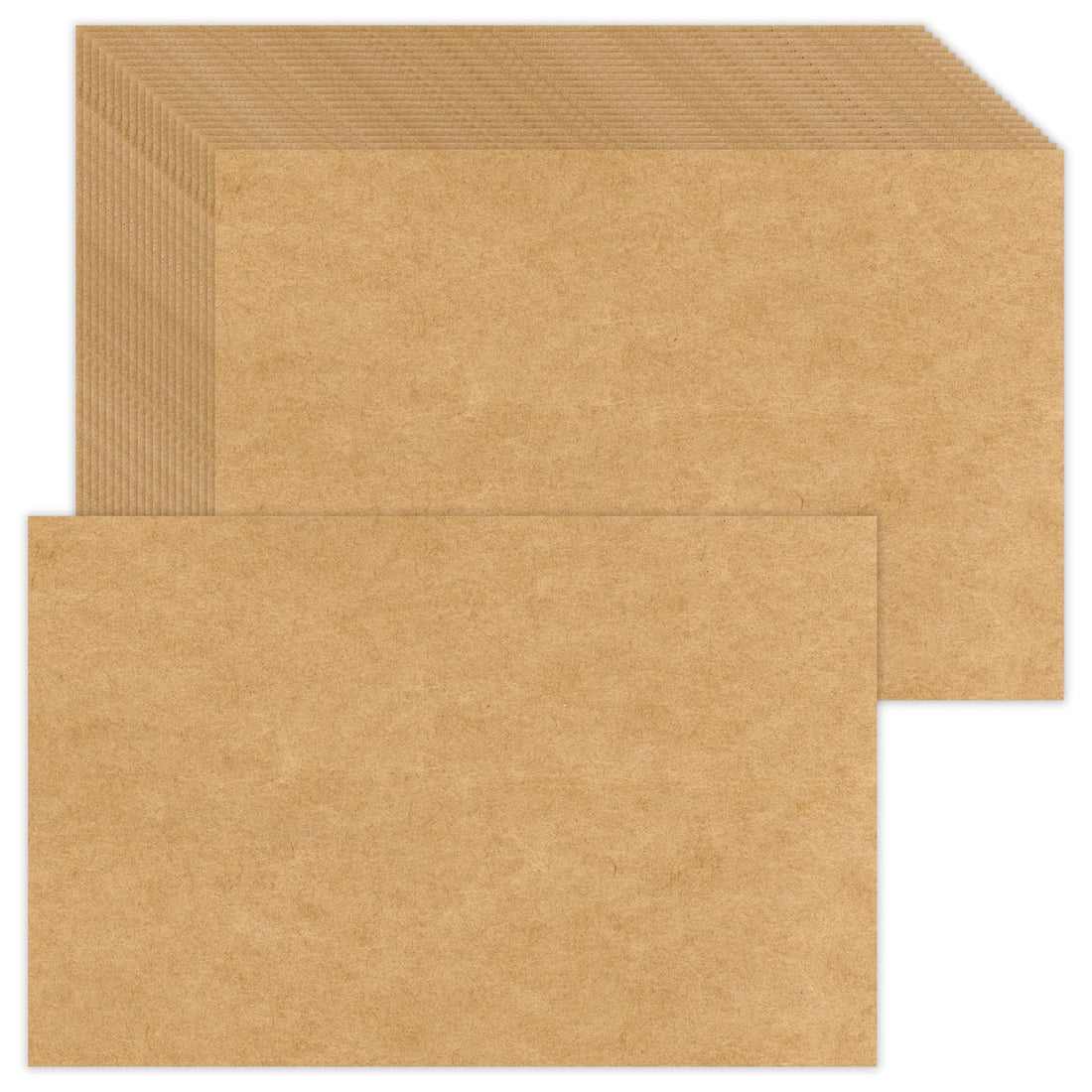 5.5 x 8.5 Craft Blank Kraft Cardstock Set of 50 Thick Paper - 90lb Flat Cards Stock Printer Paper for Make Your Own DIY Invitations, Note, Greeting, Table Cards - Writing, Stamping, Drawing, Painting