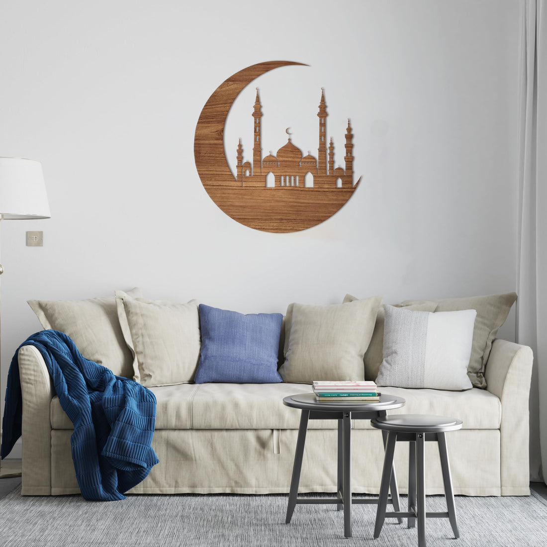 Home Gallery Indian mosque Wood Wall art 80x80 Brown