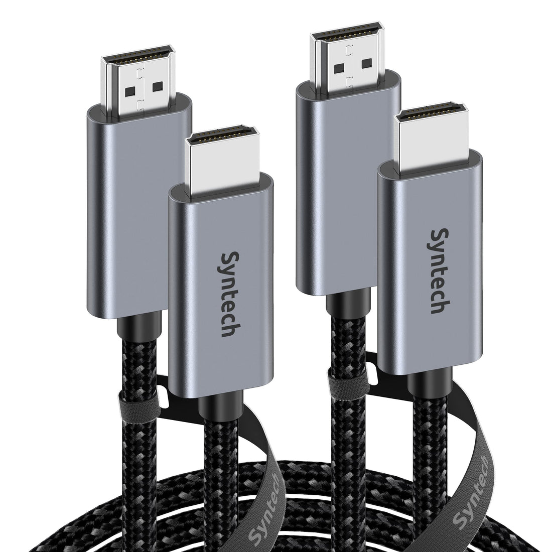Syntech 4K HDMI Cable 6ft (2-Pack), High Speed 18Gbps HDMI 2.0 Cable, 4K@60Hz HDR, 3D, 2160P, 1080P, Ethernet, HDCP 2.2, ARC, Compatible with MacBook Pro 2021 14/16 inch, UHD TV, PC, PS5/PS4, Xbox