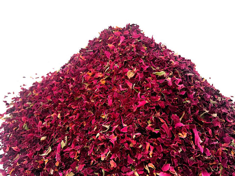 Dried Rose Buds & Petals 100 Grams Red Edible Flowers for Making Rose Water, Crafting, Soap Making Perfect Addition to Any Salad, Snack or Smoothie Bowl, Hydrosol Creating and DIY Body Care Products