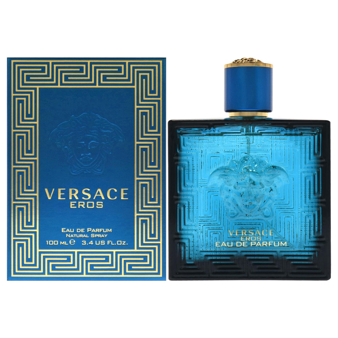 Versace eros 3.4oz men's eau de parfum 100 ml (Pack of 1)