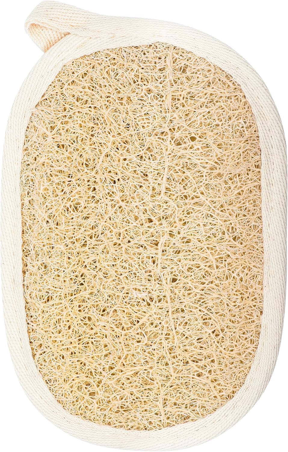 Natural Loofah Body Scrubber Round Exfoliating Sponge for Bath & Shower – Eco-Friendly Organic Body Exfoliator for Smooth, Healthy Skin – Gentle Dead Skin Remover, Deep Cleansing (White)