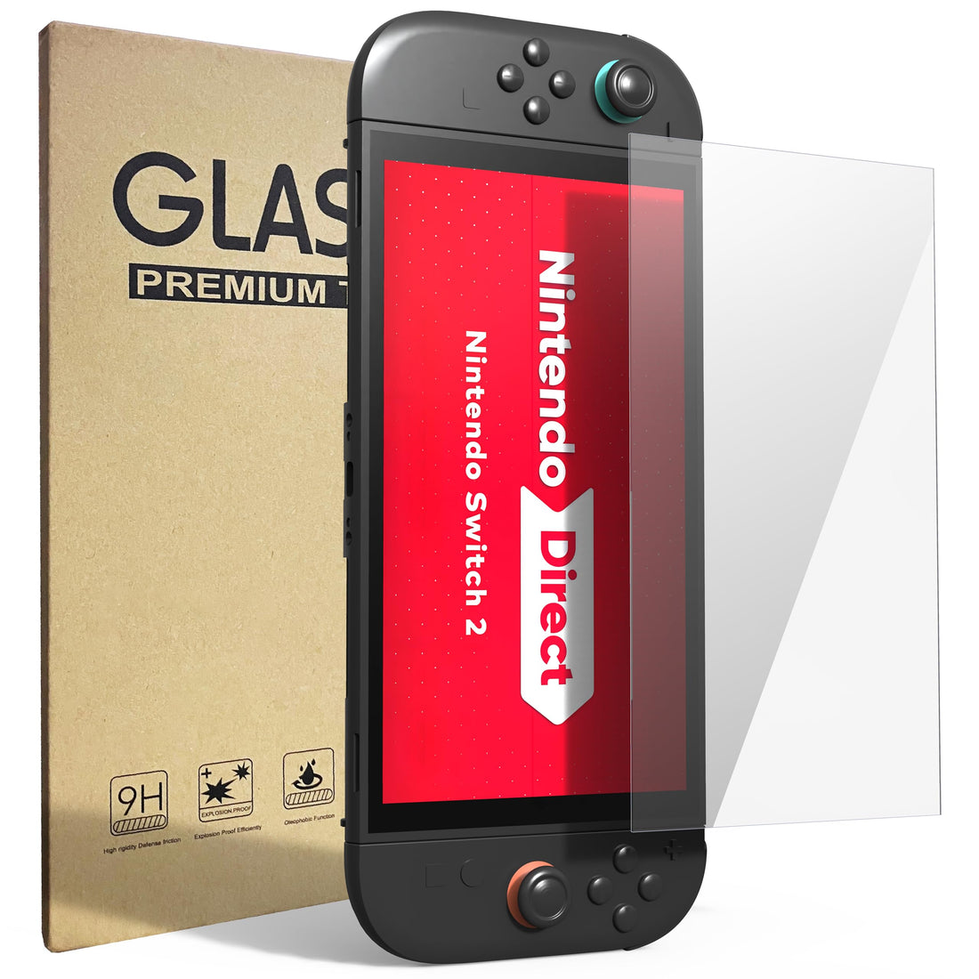 Tempered Glass Screen Protector Compatible with Nintendo New Switch 2 [7.9''] Model 2025,Top 9H Hardness,HD Clear,Full Coverage,Ultra-Thin 0.25mm,Accessories for Nintendo Switch 2 Console